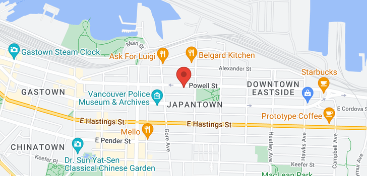 map of 368-370 POWELL STREET